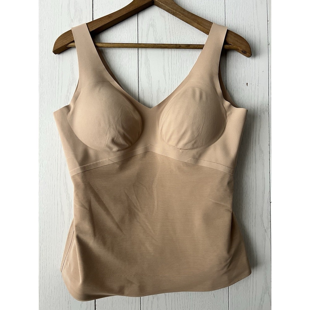 Honeylove Top Womens Nude LiftWear Tank‎ XL Shapewear Padded Molded Stretch